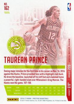 2016-17 Panini Prestige #162 Taurean Prince Back