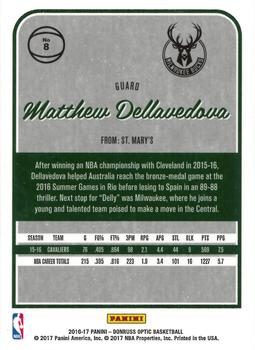 2016-17 Donruss Optic #8 Matthew Dellavedova Back