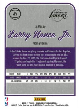 2016-17 Donruss Optic #63 Larry Nance Jr. Back