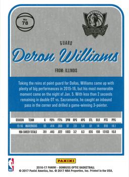 2016-17 Donruss Optic #78 Deron Williams Back