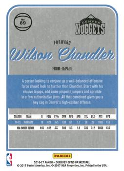 2016-17 Donruss Optic #89 Wilson Chandler Back