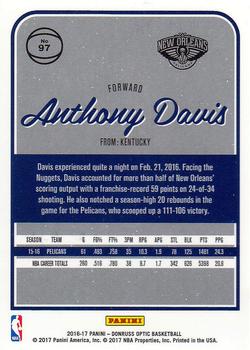 2016-17 Donruss Optic #97 Anthony Davis Back