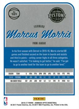 2016-17 Donruss Optic #101 Marcus Morris Back