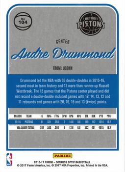 2016-17 Donruss Optic #104 Andre Drummond Back