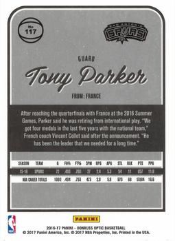 2016-17 Donruss Optic #117 Tony Parker Back