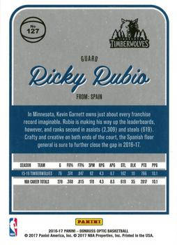 2016-17 Donruss Optic #127 Ricky Rubio Back