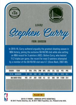 2016-17 Donruss Optic #135 Stephen Curry Back