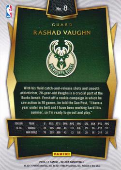 2016-17 Panini Select #8 Rashad Vaughn Back