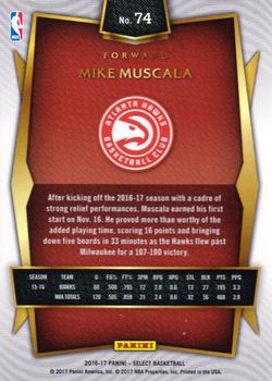 2016-17 Panini Select #74 Mike Muscala Back