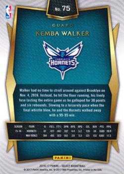 2016-17 Panini Select #75 Kemba Walker Back