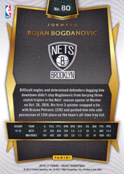 2016-17 Panini Select #80 Bojan Bogdanovic Back