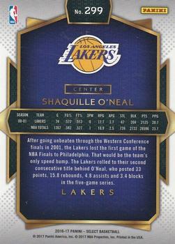 2016-17 Panini Select #299 Shaquille O’Neal Back
