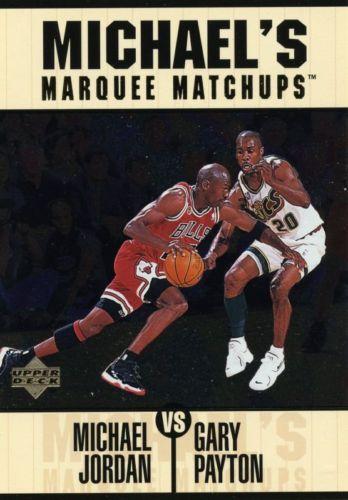 1997-98 Upper Deck Michael Jordan's Marquee Matchups #MM5 Michael Jordan / Gary Payton Front