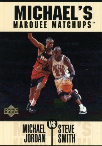 1997-98 Upper Deck Michael Jordan's Marquee Matchups #MM6 Michael Jordan / Steve Smith Front