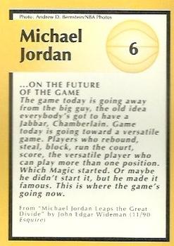 1991 Tuff Stuff Jr. Special Issue NBA Finals #6 Michael Jordan Back