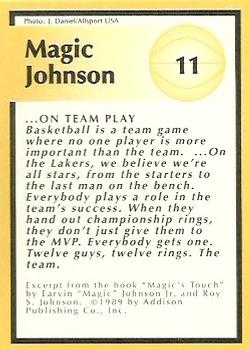1991 Tuff Stuff Jr. Special Issue NBA Finals #11 Magic Johnson Back