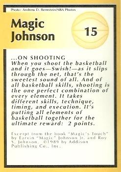1991 Tuff Stuff Jr. Special Issue NBA Finals #15 Magic Johnson Back