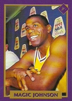 1991 Tuff Stuff Jr. Special Issue NBA Finals #16 Magic Johnson Front