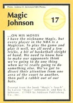 1991 Tuff Stuff Jr. Special Issue NBA Finals #17 Magic Johnson Back