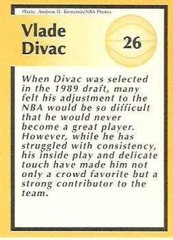 1991 Tuff Stuff Jr. Special Issue NBA Finals #26 Vlade Divac Back