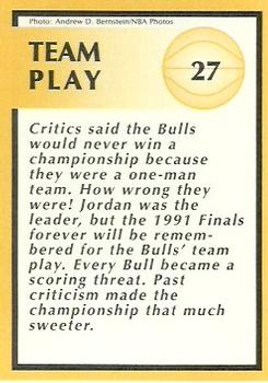 1991 Tuff Stuff Jr. Special Issue NBA Finals #27 Team Play Back