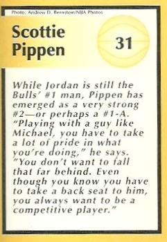 1991 Tuff Stuff Jr. Special Issue NBA Finals #31 Scottie Pippen Back