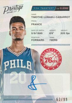 2016-17 Panini Prestige - NBA Passport Signatures #24 Timothe Luwawu-Cabarrot Front