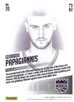 2016-17 Panini Prestige - Rookie Class #20 Georgios Papagiannis Back