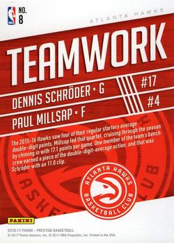 2016-17 Panini Prestige - Teamwork #8 Dennis Schroder / Paul Millsap Back