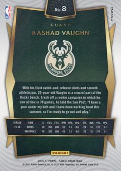 2016-17 Panini Select - Silver Prizms #8 Rashad Vaughn Back
