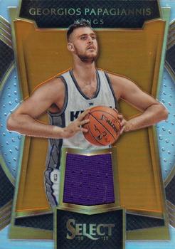 2016-17 Panini Select - Rookie Swatches Orange Prizms #15 Georgios Papagiannis Front