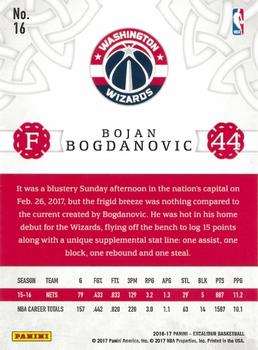 2016-17 Panini Excalibur #16 Bojan Bogdanovic Back