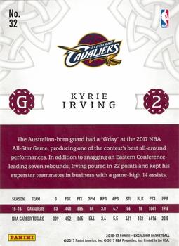 2016-17 Panini Excalibur #32 Kyrie Irving Back