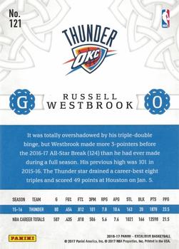 2016-17 Panini Excalibur #121 Russell Westbrook Back