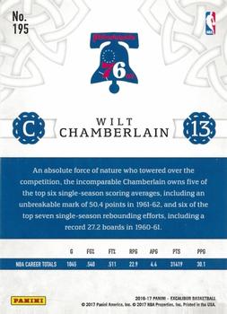 2016-17 Panini Excalibur #195 Wilt Chamberlain Back