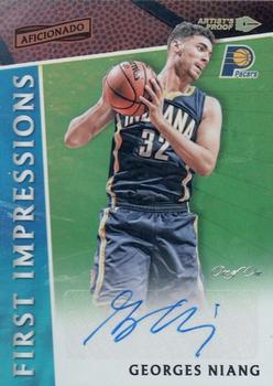 2016-17 Panini Aficionado - First Impressions Autographs Artist's Proof Gold #24 Georges Niang Front
