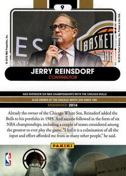 2016 Panini Class of 2016 Hall of Fame Enshrinement #9 Jerry Reinsdorf Back