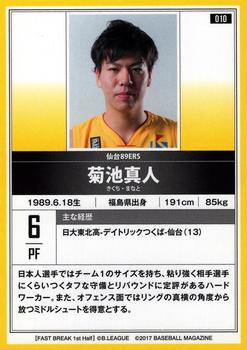2016-17 BBM B.League Fast Break #10 Manato Kikuchi Back