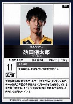 2016-17 BBM B.League Fast Break #14 Yutaro Suda Back