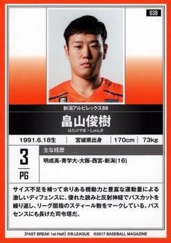 2016-17 BBM B.League Fast Break #38 Shunki Hatakeyama Back