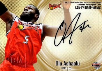 2016-17 BBM B.League Fast Break - Authentic Autographed Card #NNO Olu Ashaolu Front