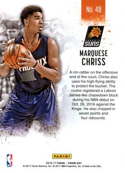 2016-17 Panini Day #48 Marquese Chriss Back