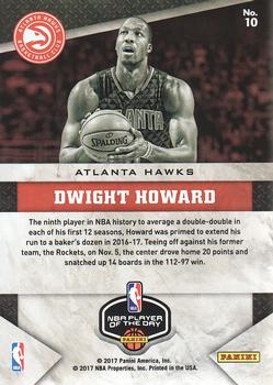 2016-17 Panini NBA Player of the Day #10 Dwight Howard Back