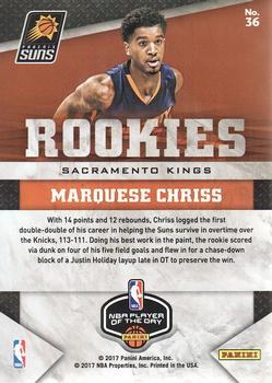 2016-17 Panini NBA Player of the Day #36 Marquese Chriss Back