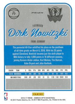 2016-17 Donruss Optic - Holo #77 Dirk Nowitzki Back