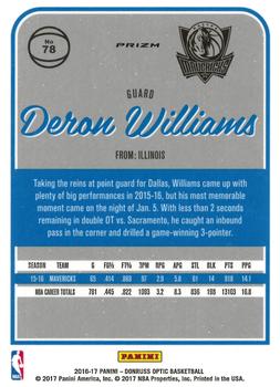 2016-17 Donruss Optic - Holo #78 Deron Williams Back