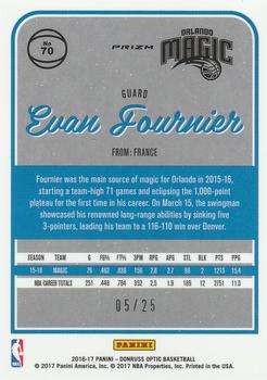 2016-17 Donruss Optic - Aqua #70 Evan Fournier Back