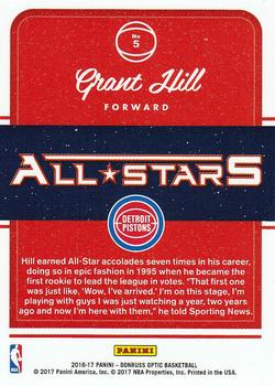 2016-17 Donruss Optic - All-Stars #5 Grant Hill Back