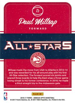 2016-17 Donruss Optic - All-Stars #17 Paul Millsap Back