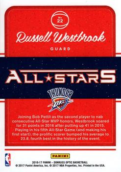 2016-17 Donruss Optic - All-Stars #22 Russell Westbrook Back